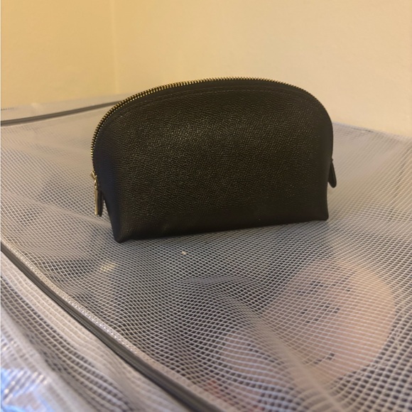 Coach Black Leather makeup pouch. - Picture 2 of 2